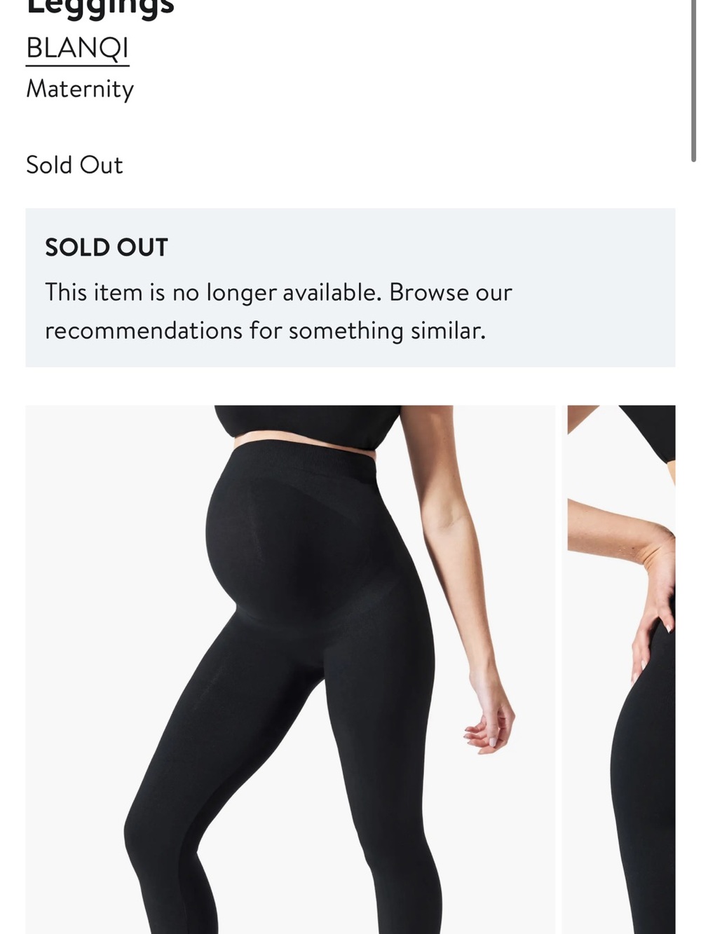 NWOT BLANQI Maternity/Postpartum Leggings Set in Brown and Black - Picture 9 of 9